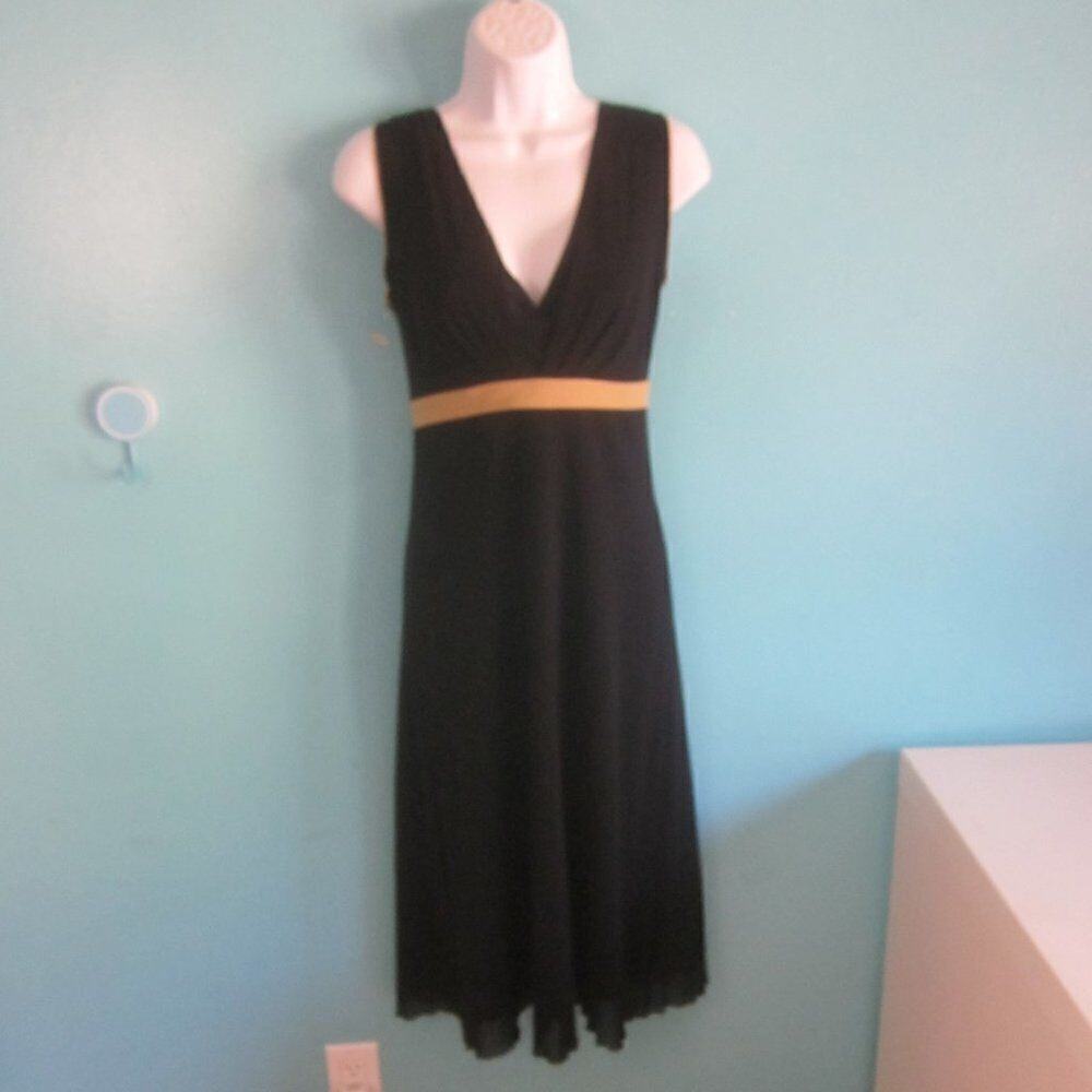 Weston Wear Anthropologie Black Nylon Stretch 90's Midi Dress